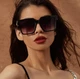 Винтажные солнцезащитные очки Black Double Grey sun glasses 5367 - изображение 3