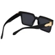 Винтажные солнцезащитные очки Black Double Grey sun glasses 5367 - изображение 6