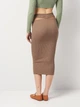Юбка женская Zara 1014/319 XS/S Коричневая (01014319942103) - изображение 2