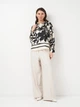 Блузка женская Zara 2526/103/070 M Черно-белая (02526103070033) - изображение 3