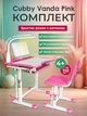 Ергономічний комплект Cubby парта і стілець-трансформери Vanda Pink - зображення 1