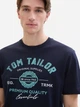 Футболка хлопковая мужская Tom Tailor 1037735-10302 M Темно-синяя (4067672616744) - изображение 5
