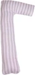 Подушка для беременных и отдыха MirSon №5004 Color Line 17-0600 Stripe White Gray Г-образная 140х40х20 см (2200010969559) - изображение 1