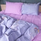 Простынь MirSon Бязь 17-0760 Violet Blossoms 200x220 см (2200010936599) - изображение 2