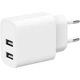 Адаптер для зарядки мережевий Gembird TA-UC-2A12-01 2 USB білий - зображення 2