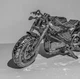 Детский металлический 3D пазл Motorcycle сборная фигурка - конструктор в виде мотоцикла / байка для взрослых и детей (14+), серебристый (103616575) - изображение 2