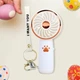Ручной вентилятор на аккумуляторе Pet's Paw двухскоростной мини-вентилятор с подсветкой и ремешком, 13.5х6.5х4 см, белый (103560257) - изображение 2