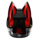 Мотошлем интеграл (full face) Мото Кото с ушками NITRINOS NEKO HNJ M-9412 (ABS / Fiberglass / EPS, размер L, Черный-красный-белый) - изображение 11