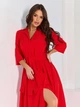 Платье длинное летнее женское ISSA PLUS 13006 3XL Красное (issa2007682693030) - изображение 4