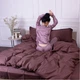 Наволочка MirSon Satin Stripe 30-0006 Dark Brown 70х70 см (2200005249567) - изображение 6