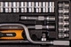 Набор насадок торцевых Mastertool PROFI CrV 1/2” 10-32мм трещотка 72Т 24 шт металлический кейсгнутый вороток - изображение 5