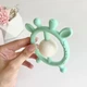 Подарочный набор для мальчика с именной игрушкой грызунком Зайчик круглый мята на рождение, выписку, крестины - изображение 3