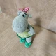 Бегемот девочка игрушка мягкая вязаная амигуруми ручная робота hand made - изображение 1