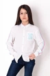 Блузка для девочки Mevis белая 3657-02 122 см - изображение 1
