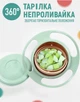 Детская крутящаяся на 360° тарелка - неваляшка для еды Saturn глубокая тарелка непроливайка для кормления детей, 18х18х8 см, мятный (103562477) - изображение 1