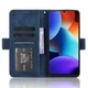 Чохол-книжка з кишеньками Deexe Wallet Stand для Blackview Color 8 / Oscal Modern 8 - Blue - зображення 3