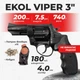 Револьвер под патрон флобера Ekol Viper 3" black с пулями с кобурой - изображение 1
