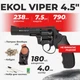Револьвер под патрон флобера Ekol Viper 4.5" black с кобурой с набором для чистки с пулями - изображение 1