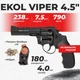 Револьвер под патрон флобера Ekol Viper 4.5" black с кобурой с пулями - изображение 1