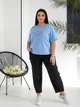 Жіночий літній костюм брюки і футболка Uaclothes 50-52 Блакитний (like32223-124251358) - зображення 1