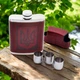 Фляга 9Oz/266ml Ukraine у шкірі 3 стопки 10 мл у кришці TD10 - зображення 2