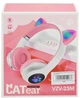 Бездротові навушники з котячими вушками та RGB підсвічуванням Cat VZV-23M Pink - зображення 11