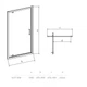 Дверь душевой кабины Cersanit Arteco Pivot 900x190 S157-008 - изображение 2