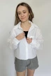 Льняная рубашка укороченная onesize Premium Linen Apmi белый - изображение 6