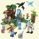 Конструктор Майнкрафт 379 деталей+персонажи, детский набор Minecraft My World Mineworld Дом у водопада SJ8801 - изображение 2