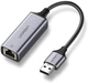 Перехідник Ugreen CM209 USB 3.0 Type-A - Ethernet RJ45 1000Mb Grey (6957303859221) - зображення 1