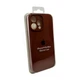 Чохол для смартфона Silicone Full Case AA Camera Protect for Apple iPhone 15 Pro Max 42,Saddle Brown (FullAAi15PM-42) - изображение 2