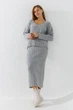 Костюм однотонный женский Park karon 8406 One Size Серый - изображение 1