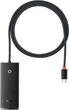 Хаб разветвитель мультипортовый адаптер Baseus Lite Series USB-C - 4*USB-A 3.0 + USB-C (WKQX030401) черный - изображение 1