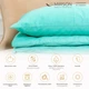 Летний постельный комплект MirSon №2620 EcoSilk 11-2208 Mint одеяло 140x205 см + наволочки 2 х 50х70 см (2200003110029) - изображение 2