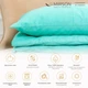 Летний постельный комплект MirSon №2704 Эвкалипт 11-2208 Mint одеяла 2 х 155x215 см + наволочки 2 х 50х70 см (2200003116465) - изображение 2