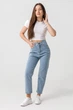 Джинсы Mom Fit женские 801 2XL Голубой - изображение 4