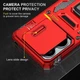 Ударопрочный чехол Epik Camshield Army Ring для Xiaomi Poco X6 Pro Красный / Red - изображение 4