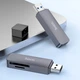 Картридер Hoco HB45 Spirit 2in1 USB 3.0 Metal gray - изображение 4