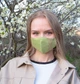 Маска защитная многоразовая из 100% ЛЬНА с Вышивкой Размер М (Салатовый) - изображение 5