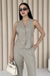 Стильний костюм Jadone Fashion Вест L бежевий - зображення 4