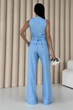 Стильний костюм Jadone Fashion Вест M блакитний - зображення 3