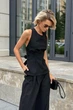 Стильний костюм Jadone Fashion Макі Велет M чорний - зображення 2