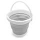 Туристическое складное ведро Lima Collapsible Bucket Силиконовое 10 литров Серое (42283) - изображение 6