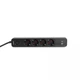 Мережевий подовжувач VIDEX ONCORD з/з 4п 3м (3x1.5мм) 3.4А USB(QC3.0) +USB-C(PD20W) з кнопкою Black - зображення 5