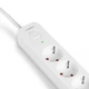 Сетевой удлинитель VIDEX ONCORD с/с 6п 3м (3x1.5мм) с кнопкой White - изображение 3