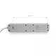 Мережевий подовжувач VIDEX ONCORD з/з 3п 3м (3x1.5мм) 2.4А 2USB+USB-C з кнопкою White - зображення 7