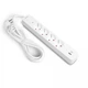 Мережевий подовжувач VIDEX ONCORD з/з 4п 3м (3x1.5мм) 3.4А USB(QC3.0) +USB-C(PD20W) з кнопкою White - зображення 2