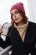 Шапка женская Fashio бини зимняя малиновая - изображение 1