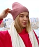 Шапка женская Fashion бини зимняя темно-пудровая - изображение 2