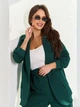 Костюм с брюками палаццо в стиле casual трикотажный свободного кроя молодежный с пиджаком ISSA PLUS 15072 S темно-зеленый (issa2007682684229) - изображение 4